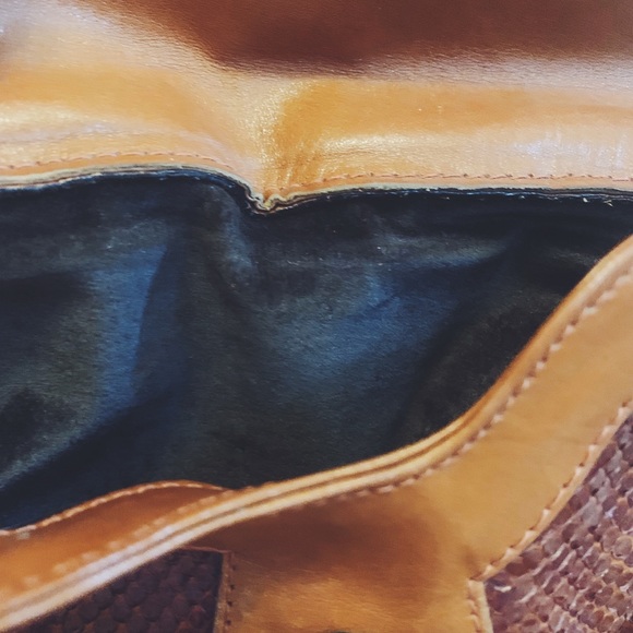 Vintage genuine leather and snake skin purse - Picture 5 of 6
